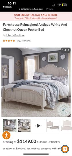 Liberty Farrmhouse Reimagined Queen Bed Fram