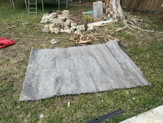 Large Gray Area Rug – Approx. 6x9 ft