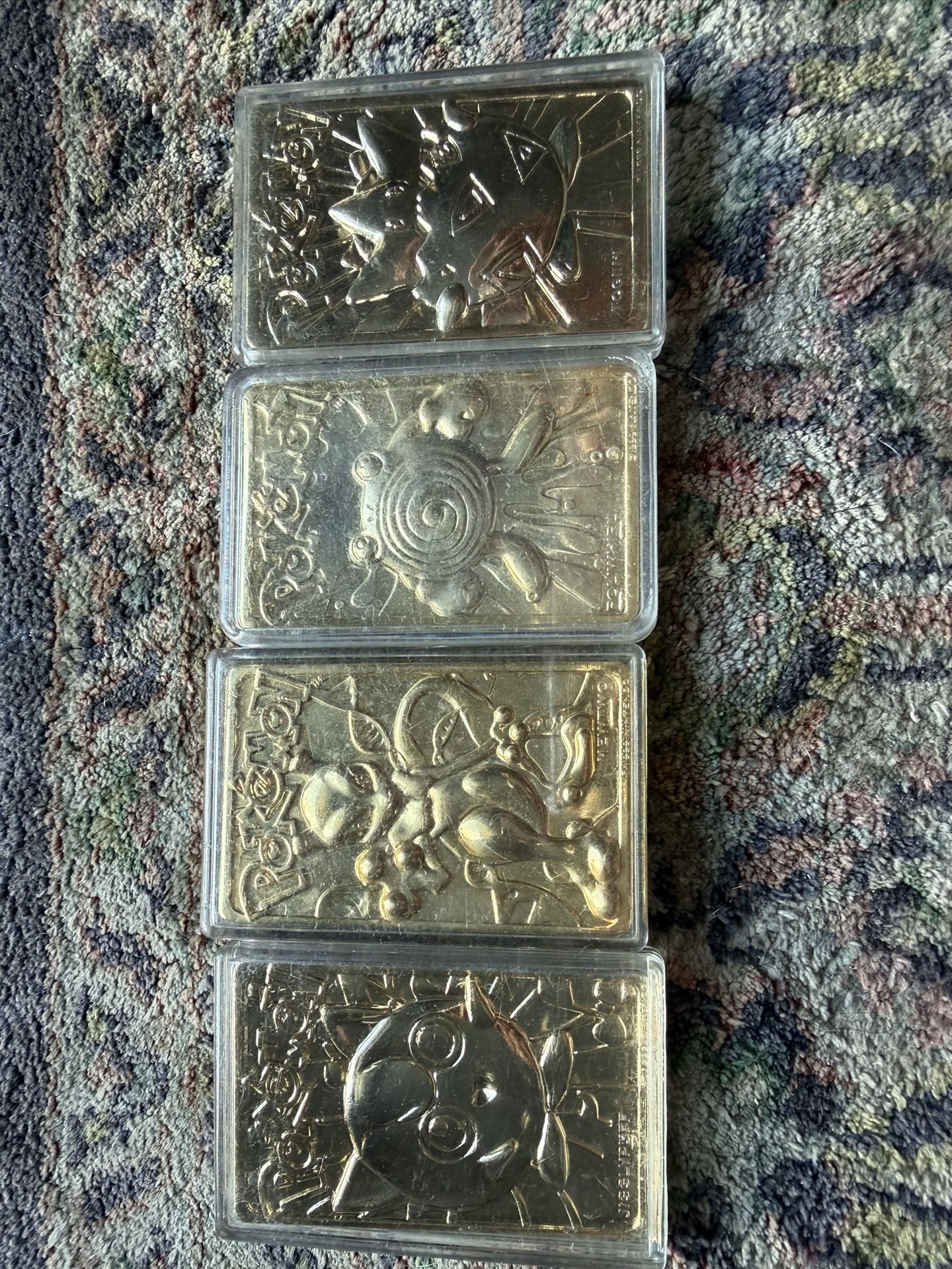 23k Gold Plated Pokemon Cards 1999