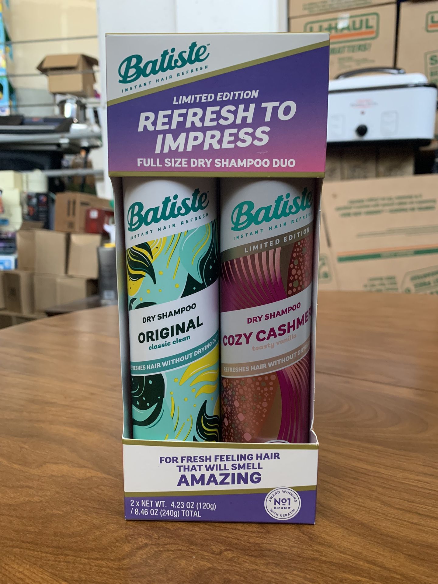 Duo Pack Batiste Dry Shampoo-Original Classic Clean & Cozy Cashmere Toasted