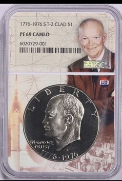 1976-S Eisenhower "Bicentennial" Dollar Type 2 NGC Proof-69 CAMEO