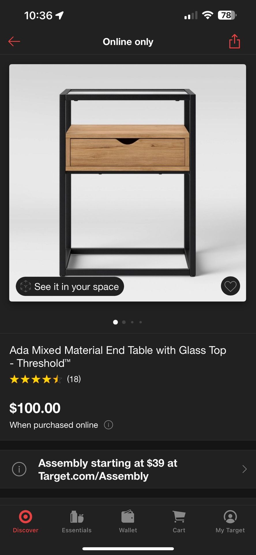 Ada mixed material end cheap table