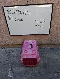 Pink Pet Carrier Cage 22x13x12