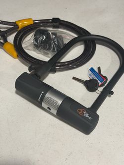 Bike U-Lock with cable