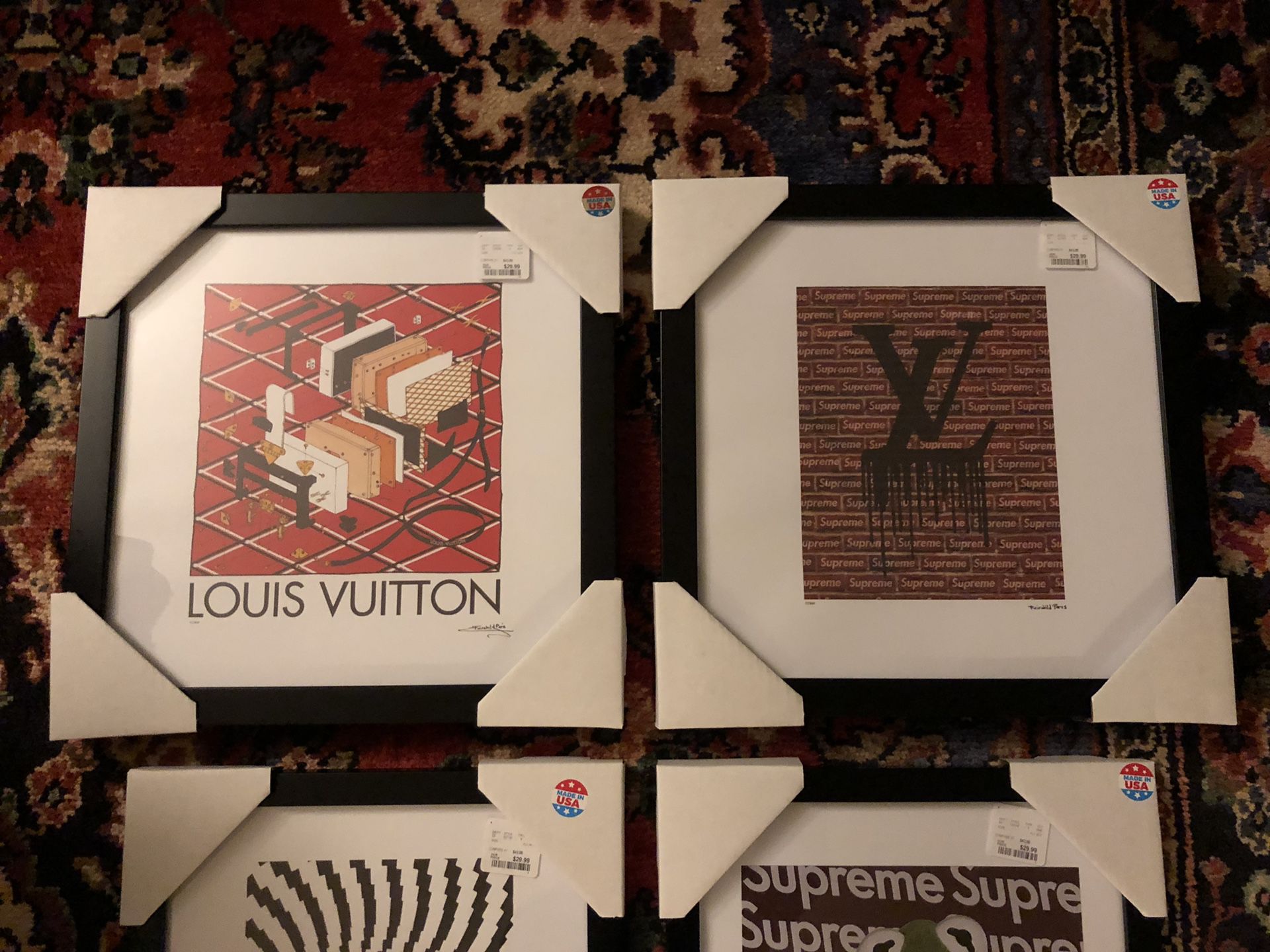 Supreme X Louis Vuitton Bear Box Logo Fairchild Paris Print 14x18  #212/300