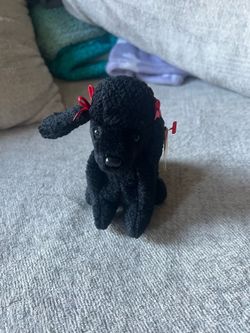 Ty Beanie Baby GiGi Black Poodle Dog Plush Beanbag 1998 Vintage W/ Hang Tag