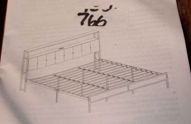 King Size Black Bed Frame with Headboard - New In Box!