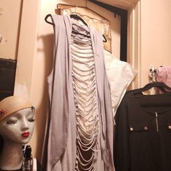 DARLING PLUS SIZE LONG VEST W/HOOD