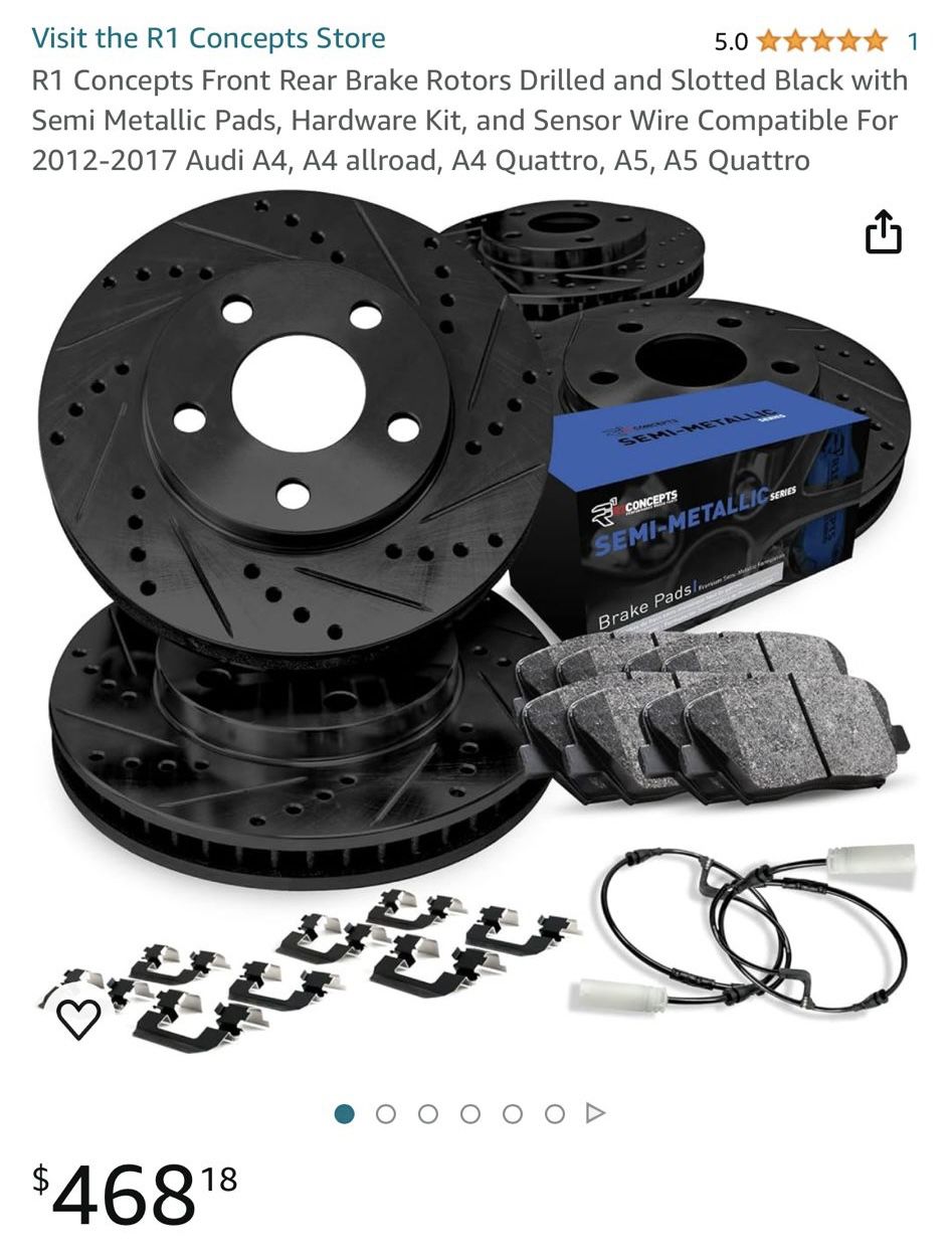2012-2014 Audi A4 and A5 brake rotors kit      