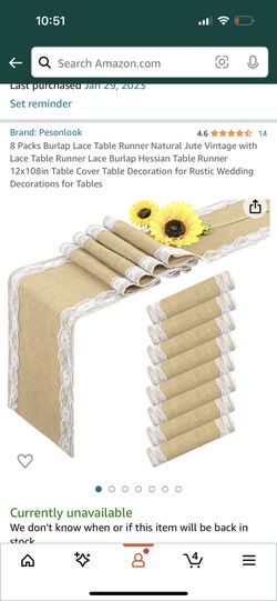 22 Burlap And Lace Table Runners