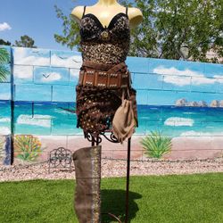 BurningMan OutfitCORSET  Top, Belt ,pouch,wrap, $30 .Boots Separate $40