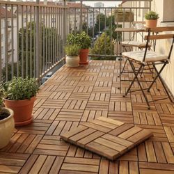 New IKEA interlocking wood outdoor tile tiles
