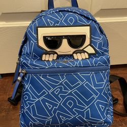 New Women Karl Lagerfeld Backpack Blue