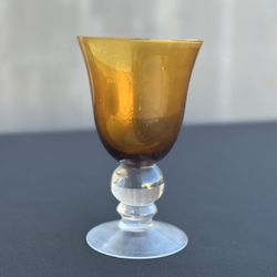 Vintage Bronze Wine Glass