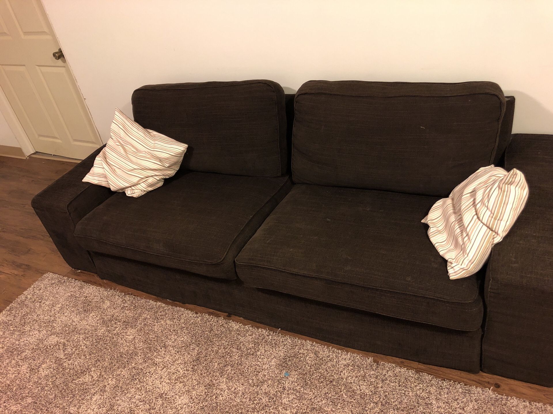 One Sofa for two set , brown
