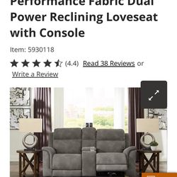 Power Reclining Sofa & Love Seat. 