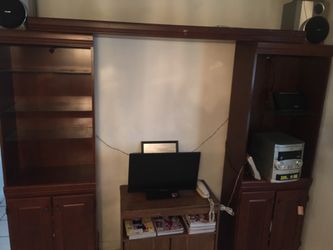 Entertainment Center- Brown 3 Piece with shelves and cabinet