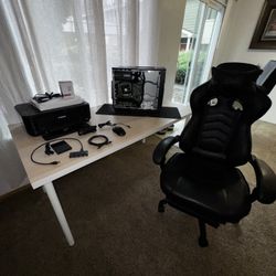 Gaming PC Setup + Desk + Printer + 2TB External Drive – FULL BUNDLE – Ready to Go!