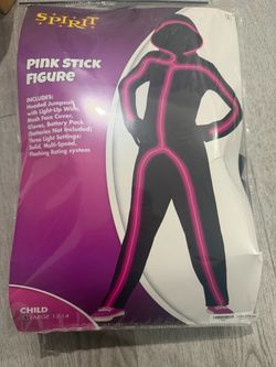 Pink Stick Figuge halloween costume 12-14