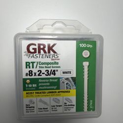 GRK White 772691176325 8 by 2-Inch 3/4 Containing 1pkg Equal to 100 Screws Trim