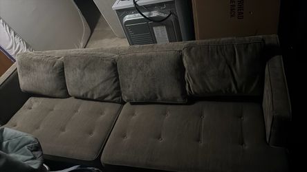 Gray Fabric Sectional Sofa