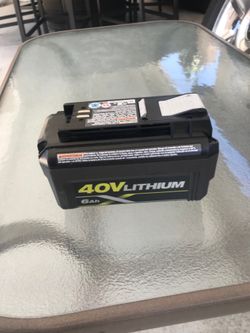 Ryobi 40 v lithium 6AH battery