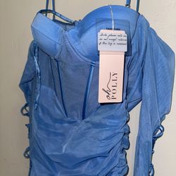 Oh Polly Blue Corset Dress