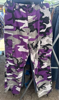 Purple Camo Cargo Pants Large Regular - WAIS 35 inch’s