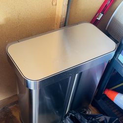 Used Simple Human Trash Can