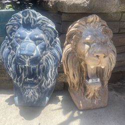 Cement Lion Heads $50 for both! - pickup in SANTEE