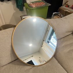 Round Gold Mirror
