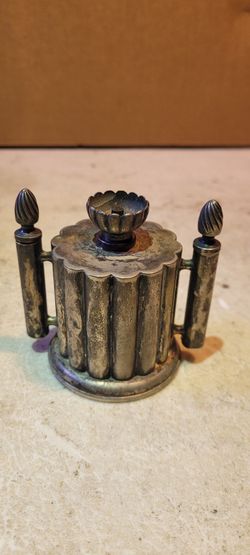 Silver Plated Smoking Lamp / table lighter pyrogène (?)