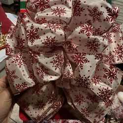 Red And White Xmas Ribbon
