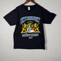 Fruit of the Loom Large Oktoberfest München T-Shirt Black