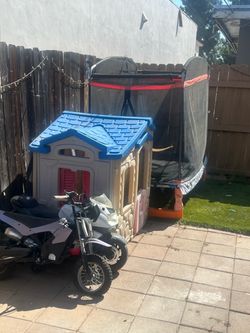 Kids trampoline &electric bikes