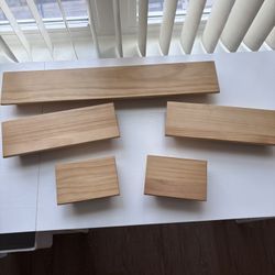 Wood shelves 