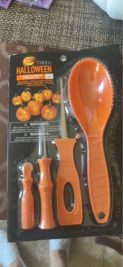 Happy Halloween 4-Piece Pumpkin Carving Kit