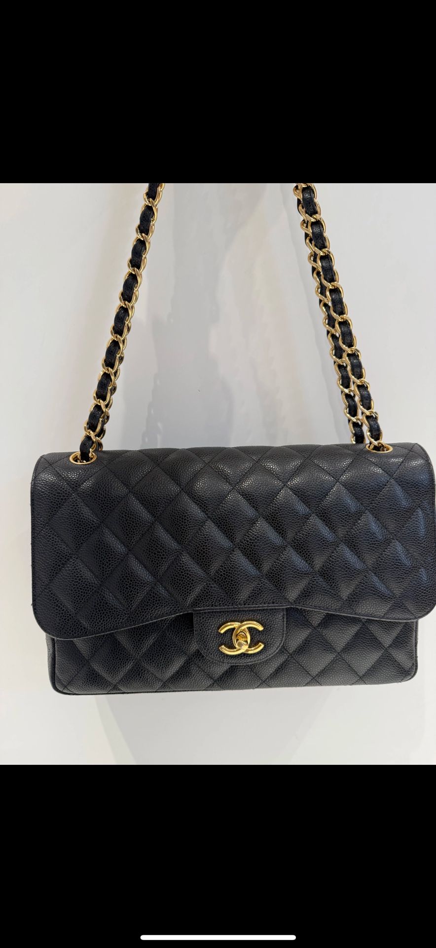 Chanel Caviar Quilted Jumbo Double Flap Black