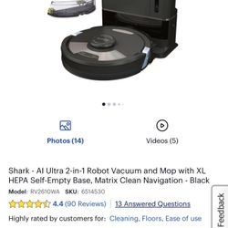 Shark 2 In 1 Vacuum Mop iRobot 