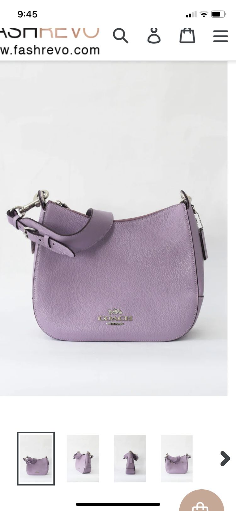 COACH 76695 Jes  Hobo Leather Bag In Lilac 