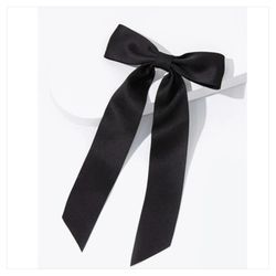 Black Colored Ribbon Elegant Hair Clip