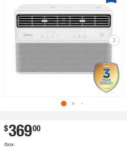 Shop Midea 10,000 BTU Smart Inverter Plus Window AC for up to 450 sq. ft., Dual Filtration, Remote, Wi-Fi, Energy Star, White