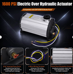 1600PSI 12V Electric Hydraulic Trailer Brake Actuator Compatible with K71-651-00