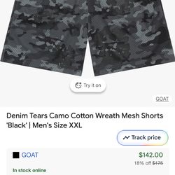 Denim tears wreath camo shorts