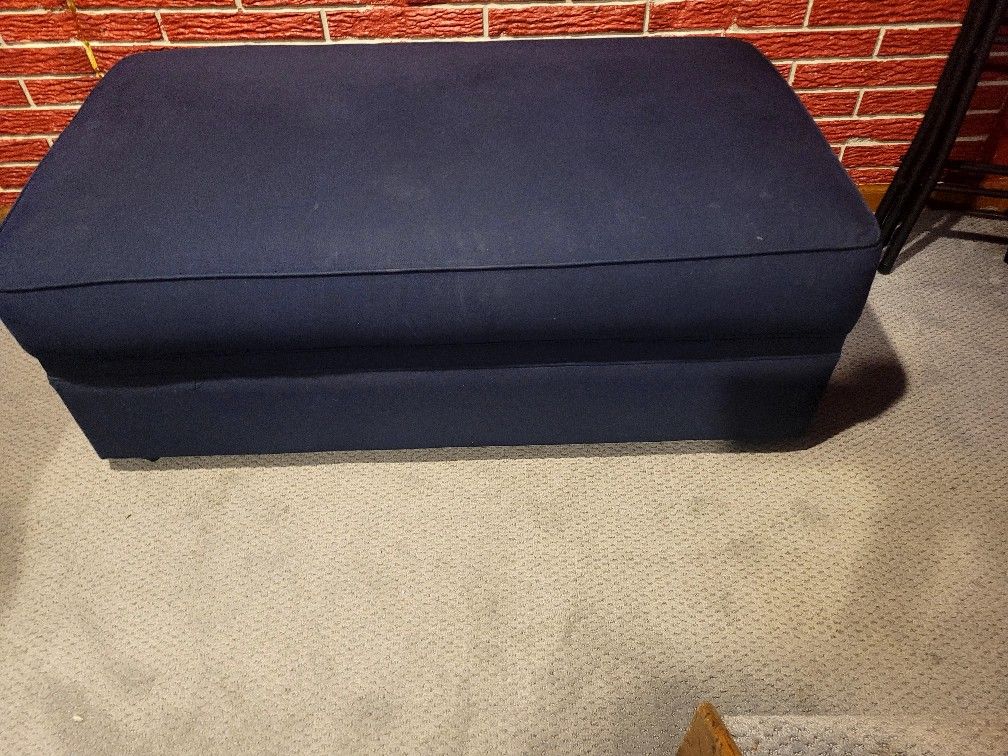 Navy Blue Ottoman with huge storage