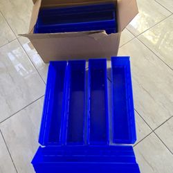 Plastic Shelf Bins, Heavy Duty Storage Bins for Garage, Closet, and Drawer Organization (12-pack)