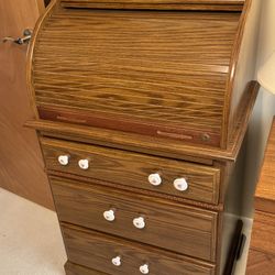 Rolltop dresser desk combo
