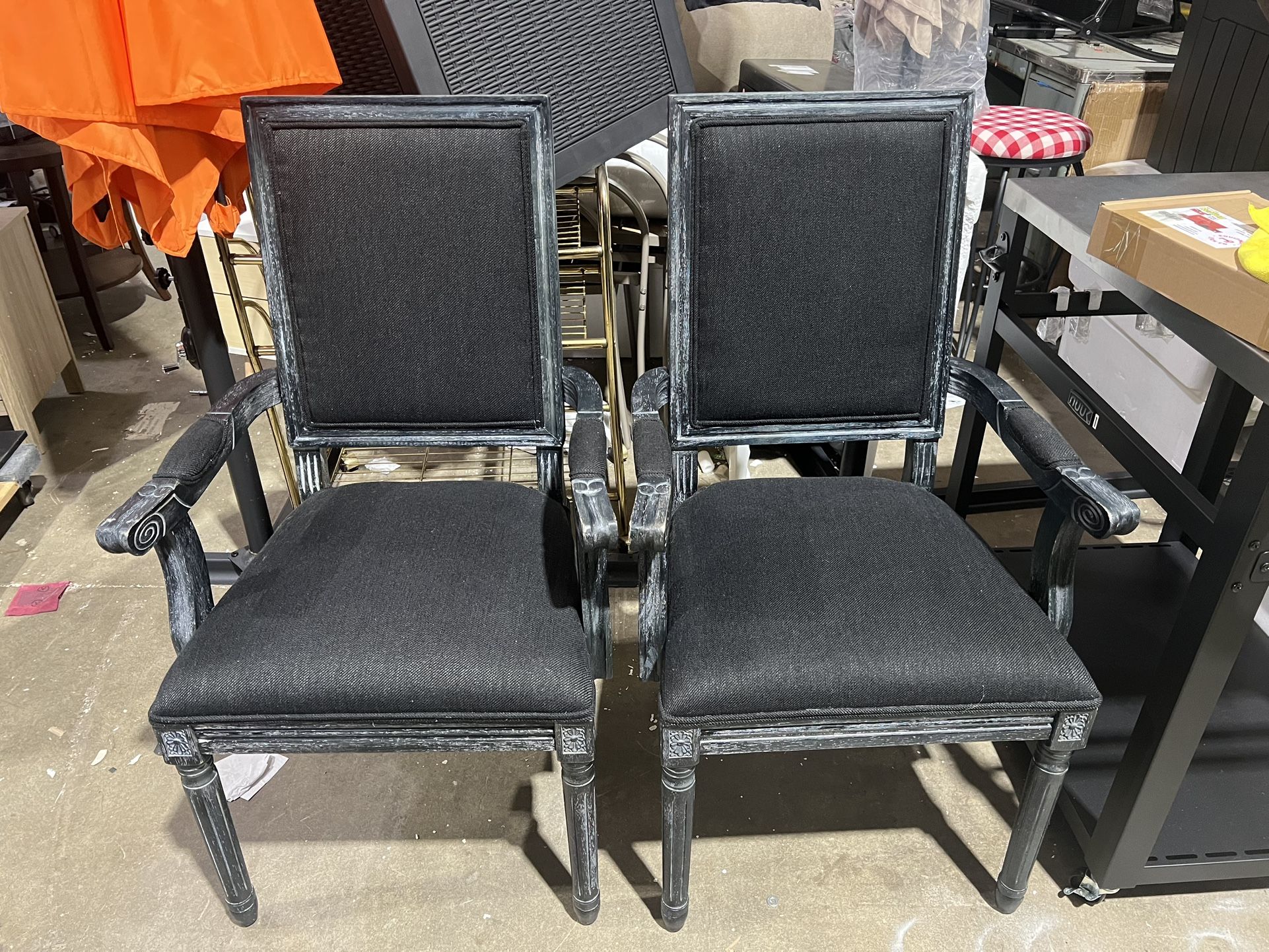 New Christopher Knight Home Maria DINING CHAIR SETS, Black + Gray. $150 set of 2