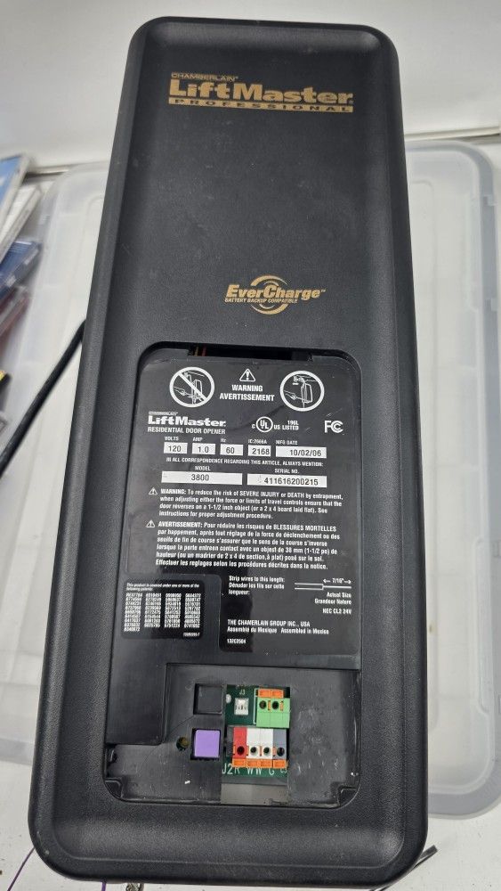 LiftMaster LM3800 residential jackshaft garage door opener 