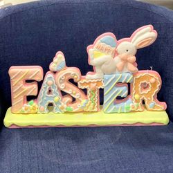 Easter Bunny Gingerbread Cookie Sign